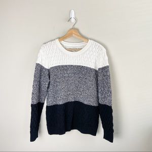 Croft & Barrow Black White and Gray Sweater